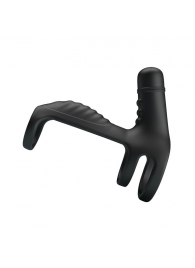 Черная вибронасадка на пенис Vibrating Penis Sling - Baile - в Новокуйбышевске купить с доставкой