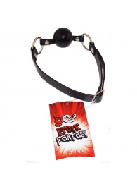 Силиконовый черный кляп-шарик на ремне Black Ballgag - Erotic Fantasy - купить с доставкой в Новокуйбышевске