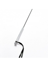 Черный кожаный стек с гладкой ручкой - 55 см. - Crazy Handmade - купить с доставкой в Новокуйбышевске