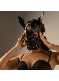 Черная маска  Собака  с ушками - Crazy Handmade - купить с доставкой в Новокуйбышевске