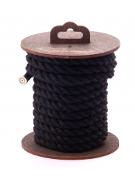 Черная хлопковая веревка для бондажа на катушке - 5 м. - Crazy Handmade - купить с доставкой в Новокуйбышевске