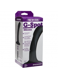Черная изогнутая насадка Vac-U-Lock G-Spot - 16,5 см. - Doc Johnson - купить с доставкой в Новокуйбышевске