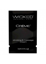Крем для массажа и мастурбации Wicked Stroking and Massage Creme - 3 мл. - Wicked - купить с доставкой в Новокуйбышевске