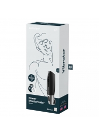 Черный мастурбатор с вибрацией Power Masturbator - Satisfyer - в Новокуйбышевске купить с доставкой