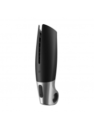 Черный мастурбатор с вибрацией Power Masturbator - Satisfyer - в Новокуйбышевске купить с доставкой