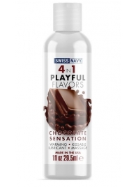 Массажный гель 4-в-1 Chocolate Sensation с ароматом шоколада - 29,5 мл. - Swiss navy - купить с доставкой в Новокуйбышевске