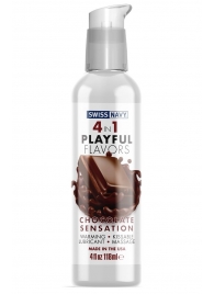 Массажный гель 4-в-1 Chocolate Sensation с ароматом шоколада - 118 мл. - Swiss navy - купить с доставкой в Новокуйбышевске