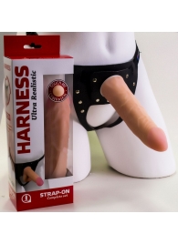Страпон Харнесс из трусиков и насадки-фаллоса - 17,5 см. - LOVETOY (А-Полимер) - купить с доставкой в Новокуйбышевске