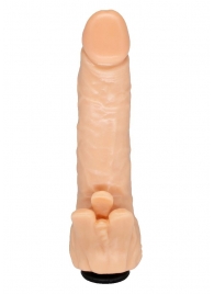 Телесная гелевая насадка-фаллос с клиторальными лепестками - 18,5 см. - LOVETOY (А-Полимер) - купить с доставкой в Новокуйбышевске