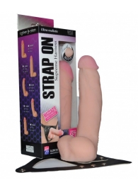 Реалистичный фаллос на поясе Harness - 20,5 см. - LOVETOY (А-Полимер) - купить с доставкой в Новокуйбышевске