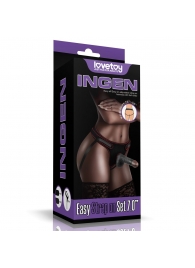 Женский темнокожий страпон Easy Strapon Set 7 Inch - 18 см. - Lovetoy - купить с доставкой в Новокуйбышевске