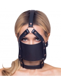 Черный намордник с кляпом-шаром Head Harness With A Gag - Orion - купить с доставкой в Новокуйбышевске