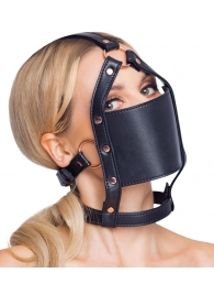 Черный намордник с кляпом-шаром Head Harness With A Gag - Orion - купить с доставкой в Новокуйбышевске