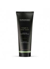Массажный легкий крем WICKED Sage plus Sea Salt - 120 мл. - Wicked - купить с доставкой в Новокуйбышевске