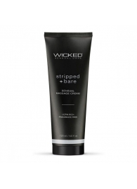 Массажный легкий крем WICKED Stripped plus Bare - 120 мл. - Wicked - купить с доставкой в Новокуйбышевске