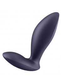 Фиолетовый анальный вибростимулятор Power Plug - Satisfyer - в Новокуйбышевске купить с доставкой