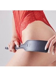 Черная кожаная шлепалка SitaBlack - 30 см. - Sitabella - купить с доставкой в Новокуйбышевске