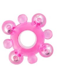 Эрекционное кольцо c бусинками - Toyfa Basic - в Новокуйбышевске купить с доставкой