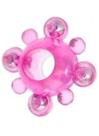 Эрекционное кольцо c бусинками - Toyfa Basic - в Новокуйбышевске купить с доставкой