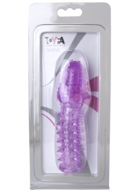 Фиолетовая насадка, удлиняющая половой член - 13,5 см. - Toyfa Basic - в Новокуйбышевске купить с доставкой