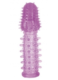 Фиолетовая насадка, удлиняющая половой член - 13,5 см. - Toyfa Basic - в Новокуйбышевске купить с доставкой
