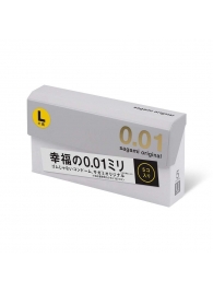 Презервативы Sagami Original 0.02 L-size увеличенного размера - 5 шт. - Sagami - купить с доставкой в Новокуйбышевске