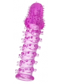 Фиолетовая насадка, удлиняющая половой член, BIG BOY - 13,5 см. - Toyfa Basic - в Новокуйбышевске купить с доставкой