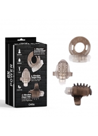 Набор из 3 дымчатых эрекционных колец с вибрацией Teasers Ring Kit - Chisa - в Новокуйбышевске купить с доставкой