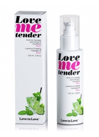 Съедобное согревающее массажное масло Love Me Tender Mojito с ароматом мохито - 100 мл. - Love to Love - купить с доставкой в Новокуйбышевске