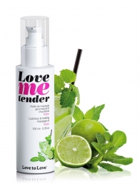 Съедобное согревающее массажное масло Love Me Tender Mojito с ароматом мохито - 100 мл. - Love to Love - купить с доставкой в Новокуйбышевске