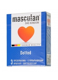 Презервативы с пупырышками Masculan Dotted - 3 шт. - Masculan - купить с доставкой в Новокуйбышевске