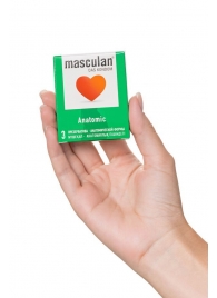 Презервативы анатомической формы Masculan Anatomic - 3 шт. - Masculan - купить с доставкой в Новокуйбышевске