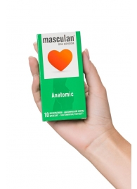 Презервативы анатомической формы Masculan Anatomic - 10 шт. - Masculan - купить с доставкой в Новокуйбышевске