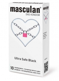 Ультрапрочные презервативы Masculan Ultra Safe Black - 10 шт. - Masculan - купить с доставкой в Новокуйбышевске