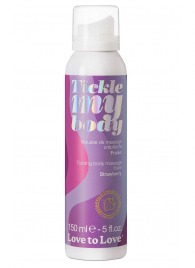 Массажная хрустящая пенка Tickle My Body Strawberry с ароматом клубники - 150 мл. - Love to Love - купить с доставкой в Новокуйбышевске