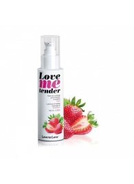 Съедобное согревающее массажное масло Love Me Tender Strawberry с ароматом клубники - 100 мл. - Love to Love - купить с доставкой в Новокуйбышевске