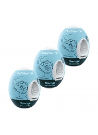 Набор из 3 мастурбаторов-яиц Satisfyer Savage - Satisfyer - в Новокуйбышевске купить с доставкой