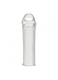 Текстурированная насадка на пенис Clear Textured Penis Enhancing Sleeve Extension - 16,5 см. - BlueLine - в Новокуйбышевске купить с доставкой