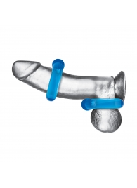 Комплект из двух колец для пениса 2-Pack Ultra-Stretch Stamina Endurance Ring - BlueLine - в Новокуйбышевске купить с доставкой