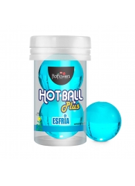 Лубрикант на масляной основе Hot Ball Plus с охлаждающим эффектом (2 шарика по 3 гр.) - HotFlowers - купить с доставкой в Новокуйбышевске