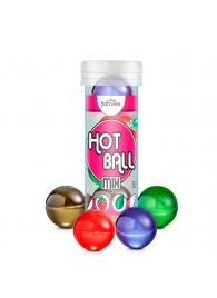 Ароматизированный лубрикант Hot Ball Mix на масляной основе (4 шарика по 3 гр.) - HotFlowers - купить с доставкой в Новокуйбышевске