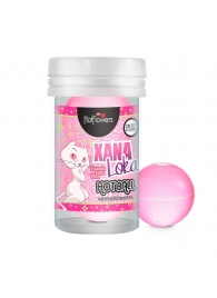 Лубрикант на силиконовой основе с эффектом вибрации Xana Loka Hot Ball (2 шарика по 3 гр.) - HotFlowers - купить с доставкой в Новокуйбышевске