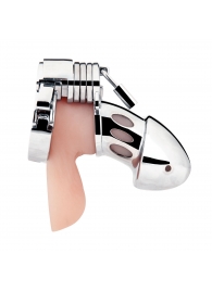 Клетка на пенис из металла Obedience Cock Cage - BlueLine - купить с доставкой в Новокуйбышевске