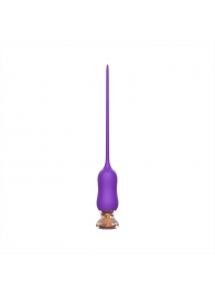 Фиолетовый тонкий стимулятор Nipple Vibrator - 23 см. - I-MOON - купить с доставкой в Новокуйбышевске