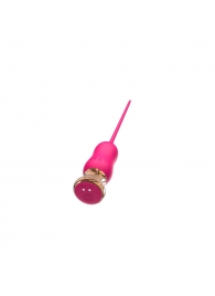 Розовый тонкий стимулятор Nipple Vibrator - 23 см. - I-MOON - купить с доставкой в Новокуйбышевске