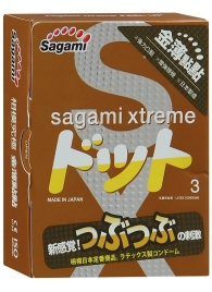 Презервативы Sagami Xtreme FEEL UP с точечной текстурой и линиями прилегания - 3 шт. - Sagami - купить с доставкой в Новокуйбышевске
