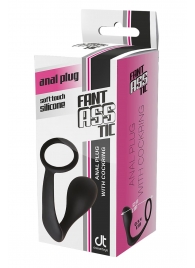 Черное эрекционное кольцо с анальной пробкой Anal Plug With Cockring - Dream Toys - в Новокуйбышевске купить с доставкой