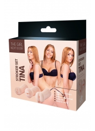 Набор из 3 мастурбаторов The Girl Next Door Tina - Dream Toys - в Новокуйбышевске купить с доставкой