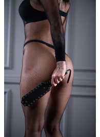 Кожаная шлепалка Sex Game с заклепками - 33 см. - БДСМ Арсенал - купить с доставкой в Новокуйбышевске