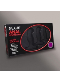 Набор из 3 массажеров простаты чёрного цвета NEXUS ANAL STARTER KIT - Nexus Range - в Новокуйбышевске купить с доставкой